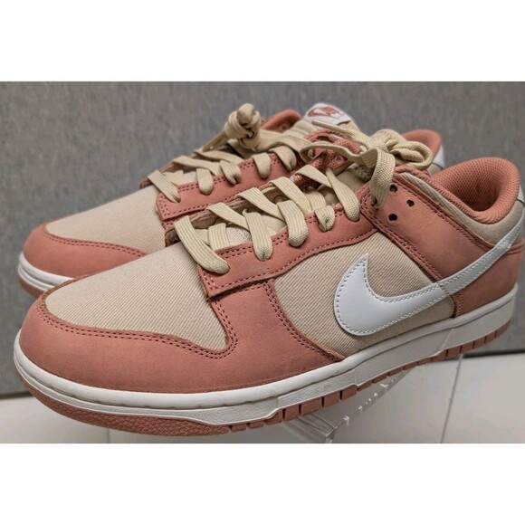 Nike Dunk Low Retro PRM Red Stardust Pink Sneakers FB8895-601 Men\'s Size 11.5